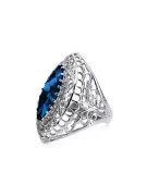 Стерлинговое серебро 925 пробы Сапфир Кольцо Винтаж украшения vrc090s